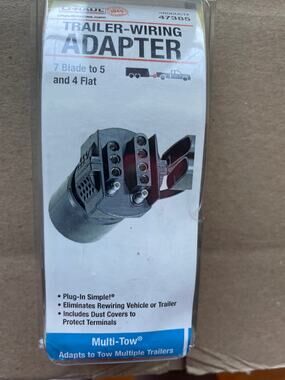Uhaul Trailer-Wiring Adapter #47385. 7Blade to 5 and 4 Flat. Multi tow